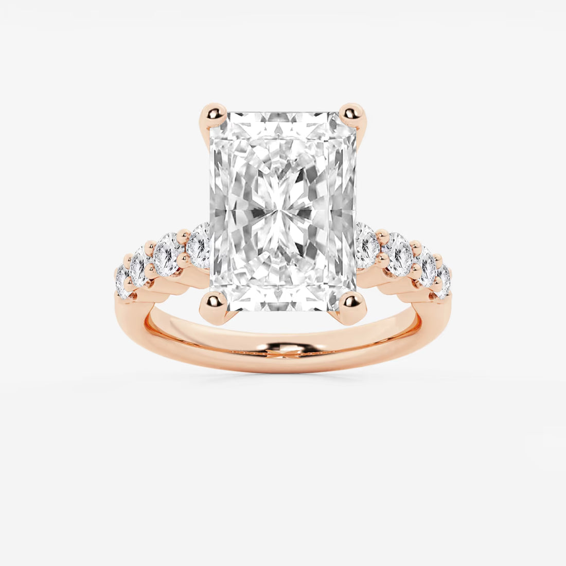Calindra Radiant Lab-Grown Diamond Graduated Engagement Ring