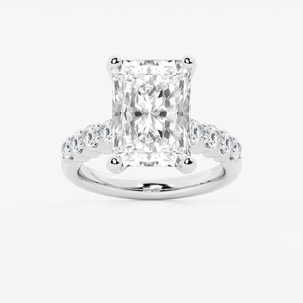 Calindra Radiant Lab-Grown Diamond Graduated Engagement Ring
