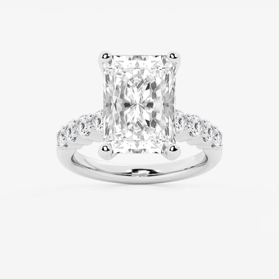 Calindra Radiant Lab-Grown Diamond Graduated Engagement Ring