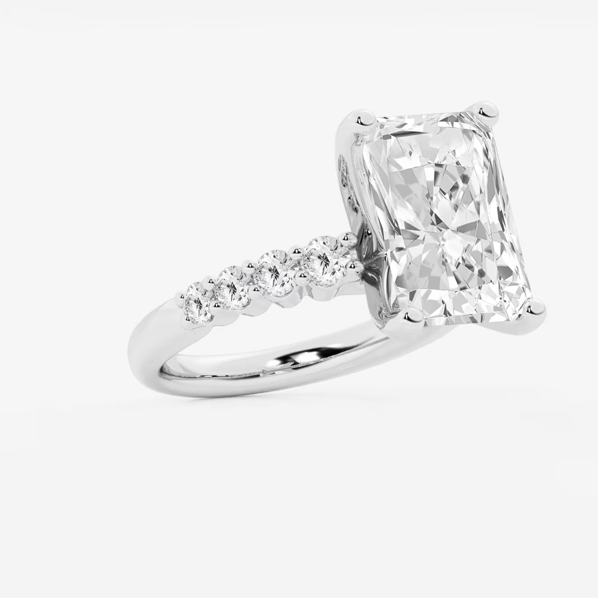 Calindra Radiant Lab-Grown Diamond Graduated Engagement Ring