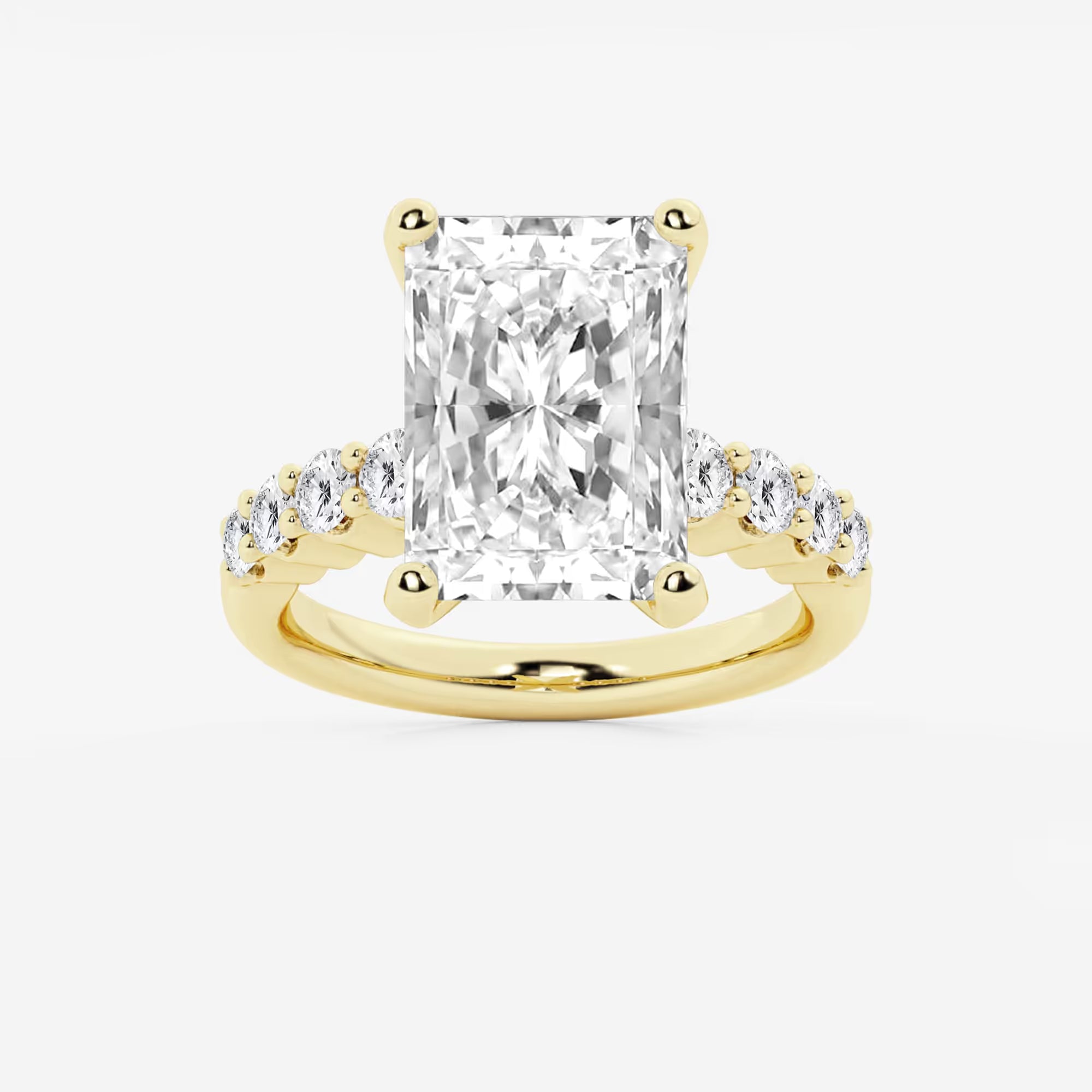 Calindra Radiant Lab-Grown Diamond Graduated Engagement Ring