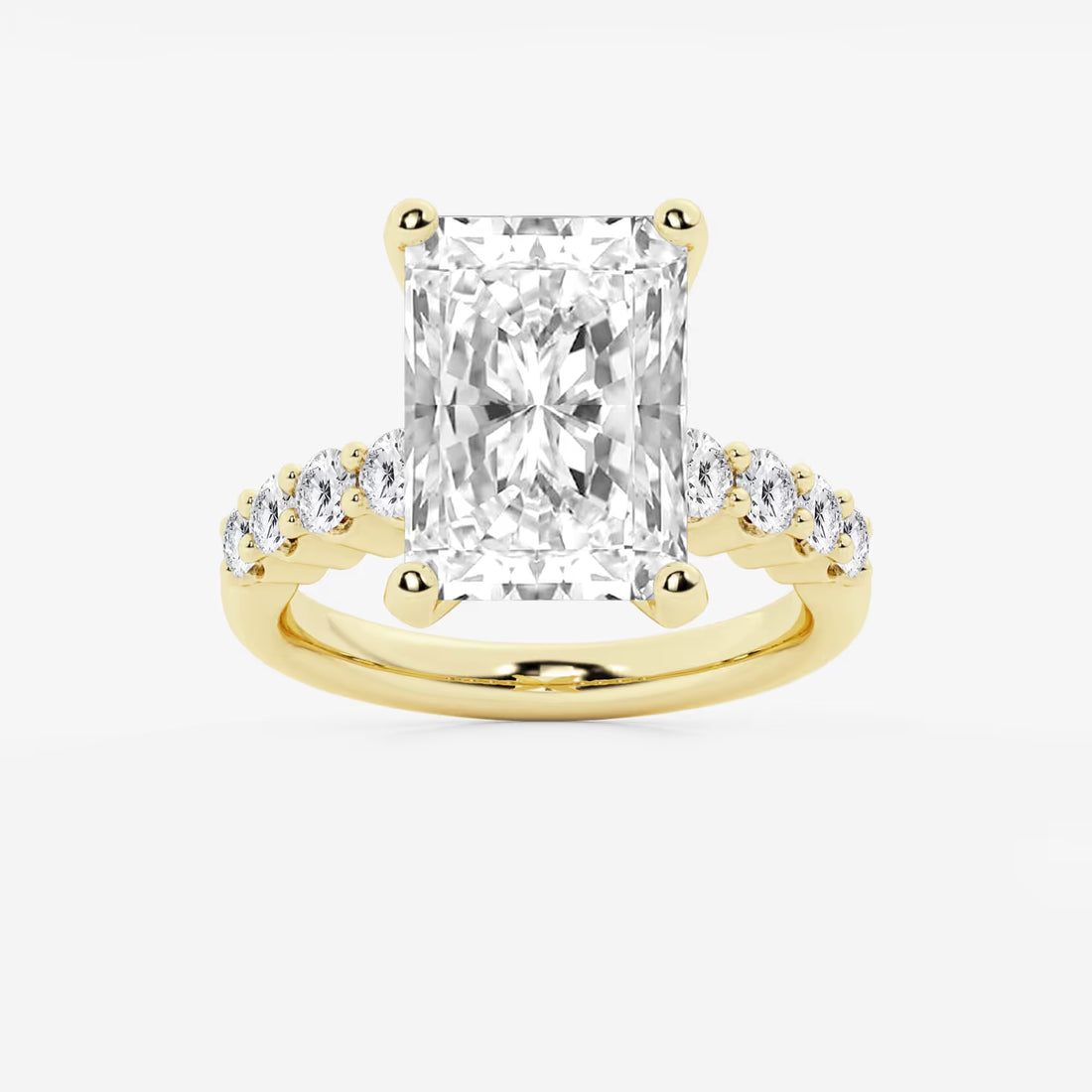 Calindra Radiant Lab-Grown Diamond Graduated Engagement Ring