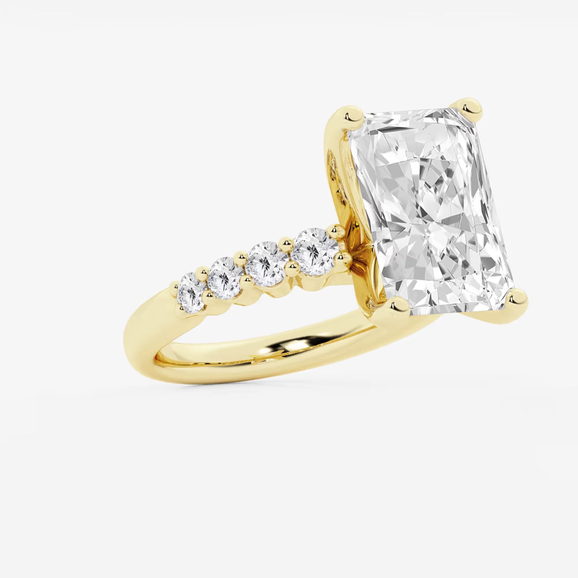 Calindra Radiant Lab-Grown Diamond Graduated Engagement Ring