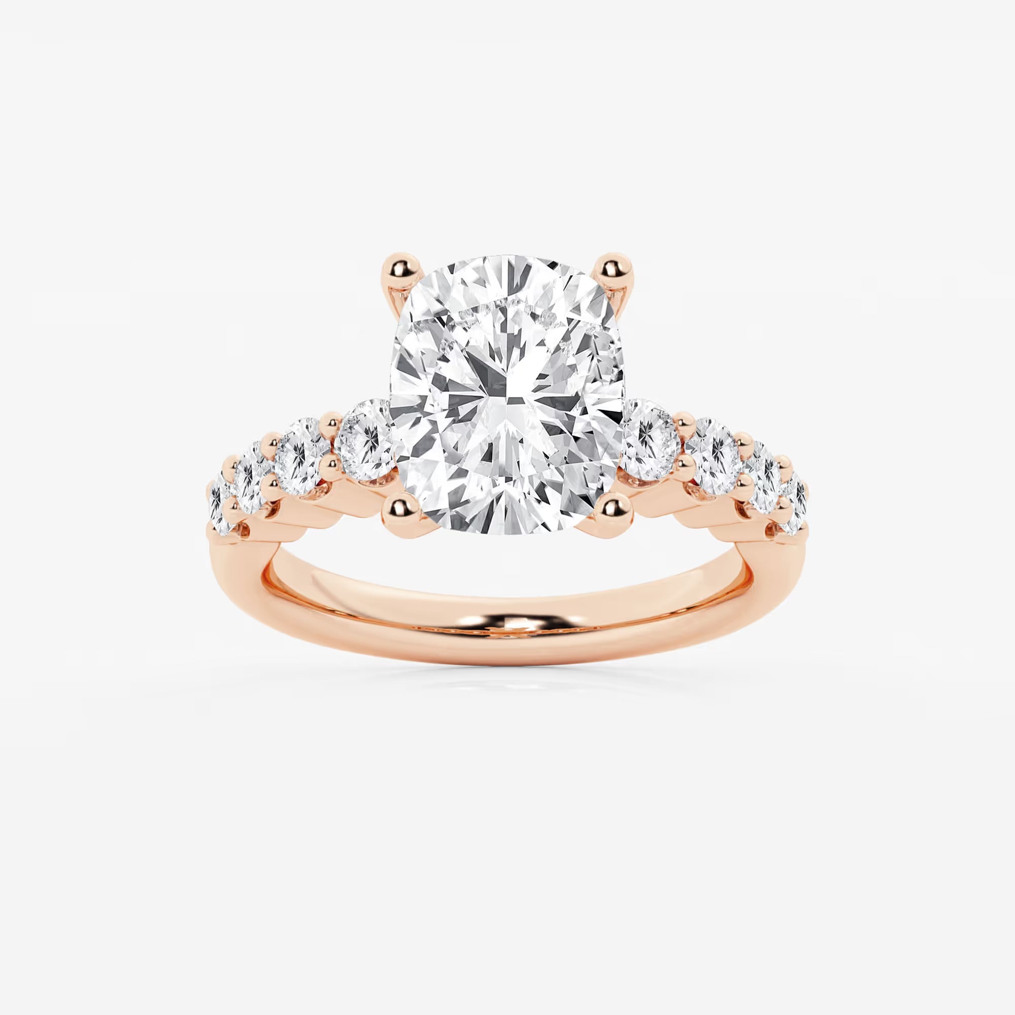 Liora Elongated Cushion Lab-Grown Diamond Graduated Engagement Ring