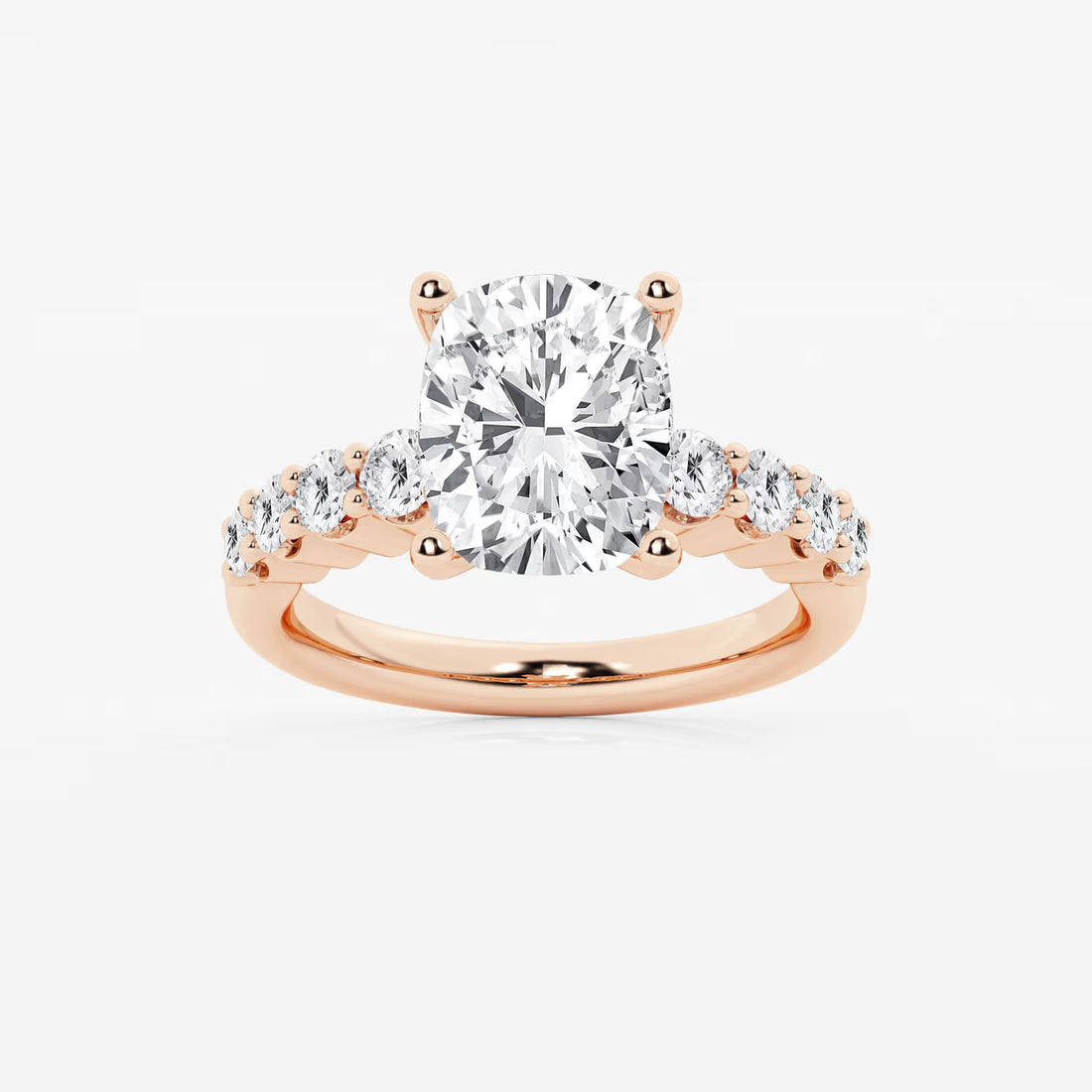 Liora Elongated Cushion Lab-Grown Diamond Graduated Engagement Ring