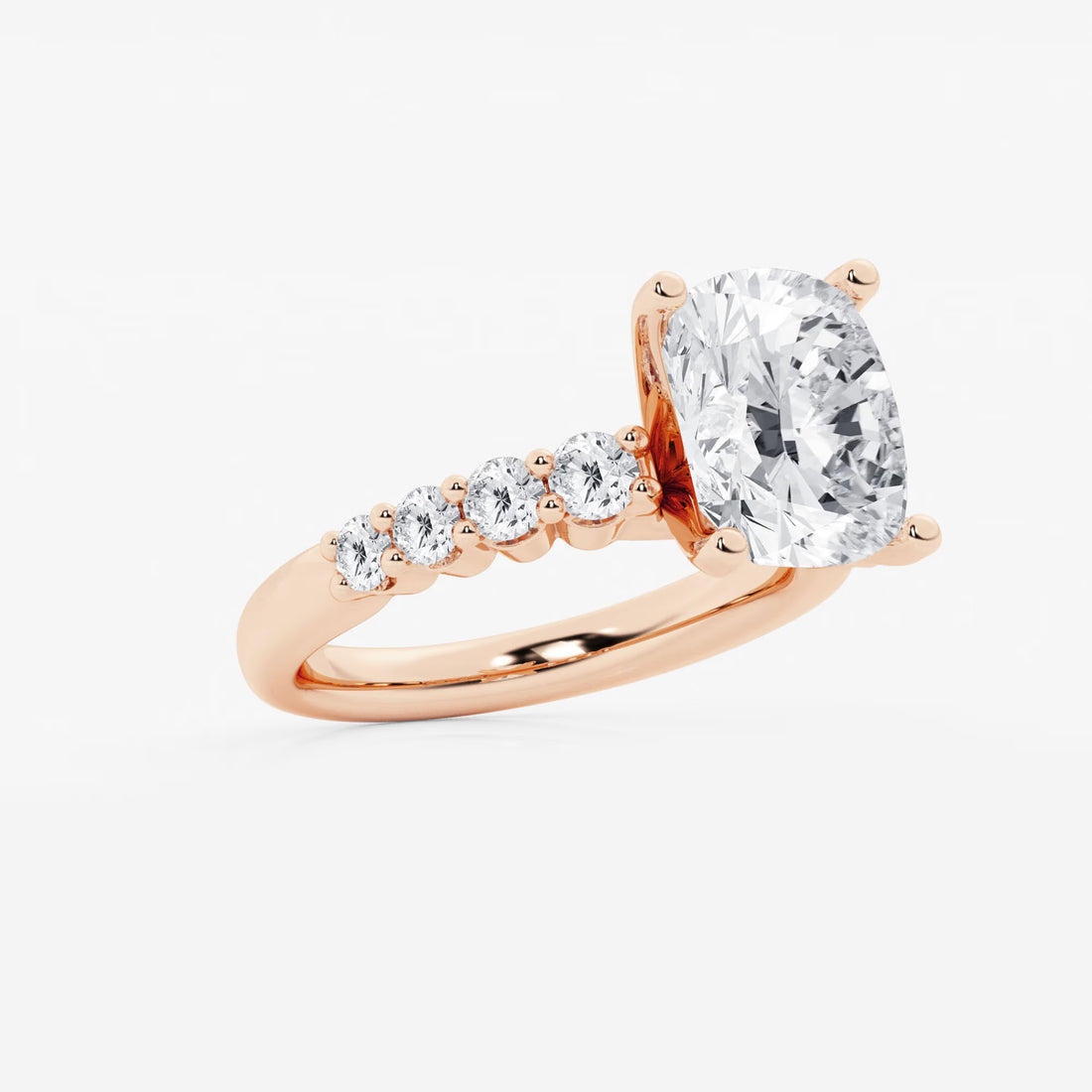 Liora Elongated Cushion Lab-Grown Diamond Graduated Engagement Ring