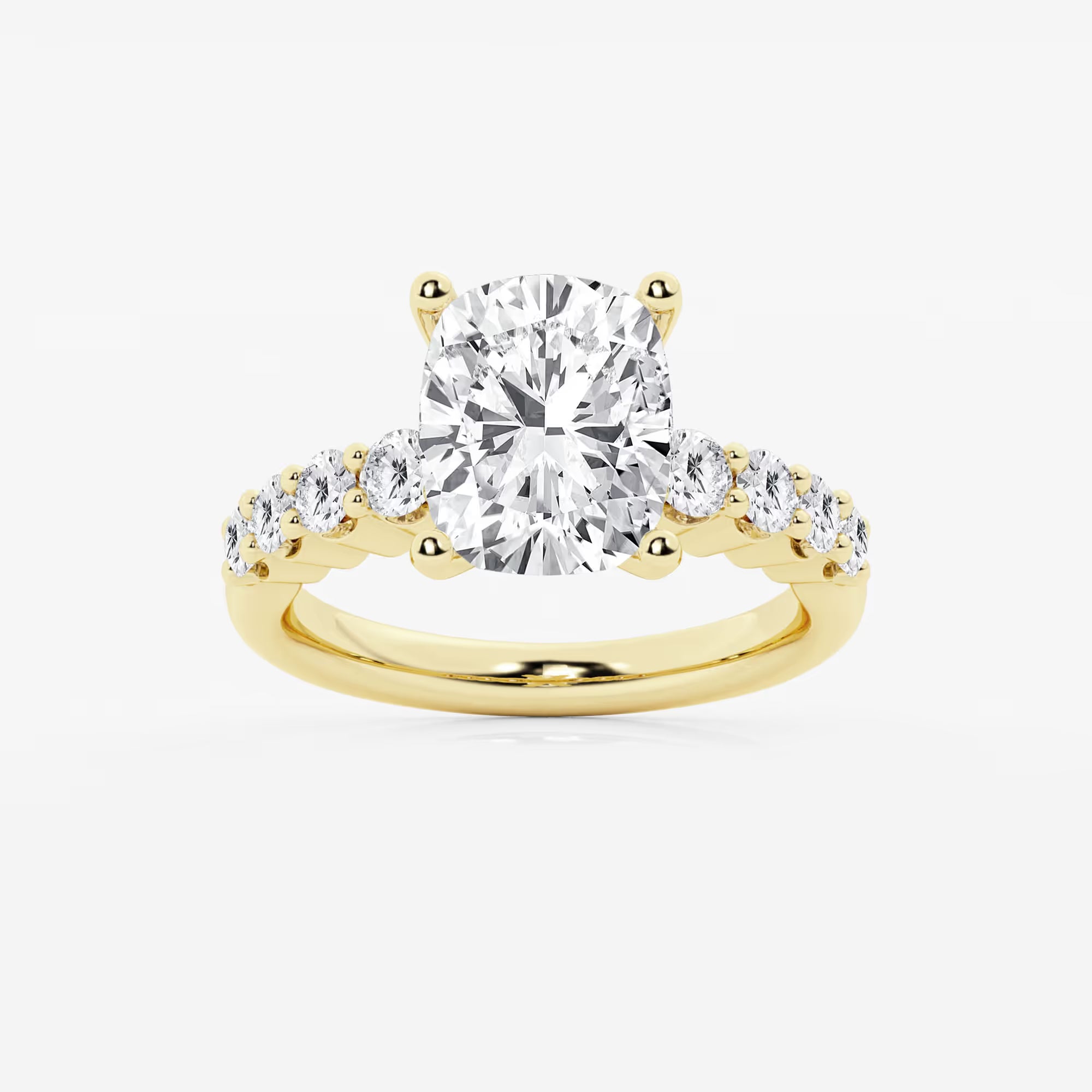 Liora Elongated Cushion Lab-Grown Diamond Graduated Engagement Ring