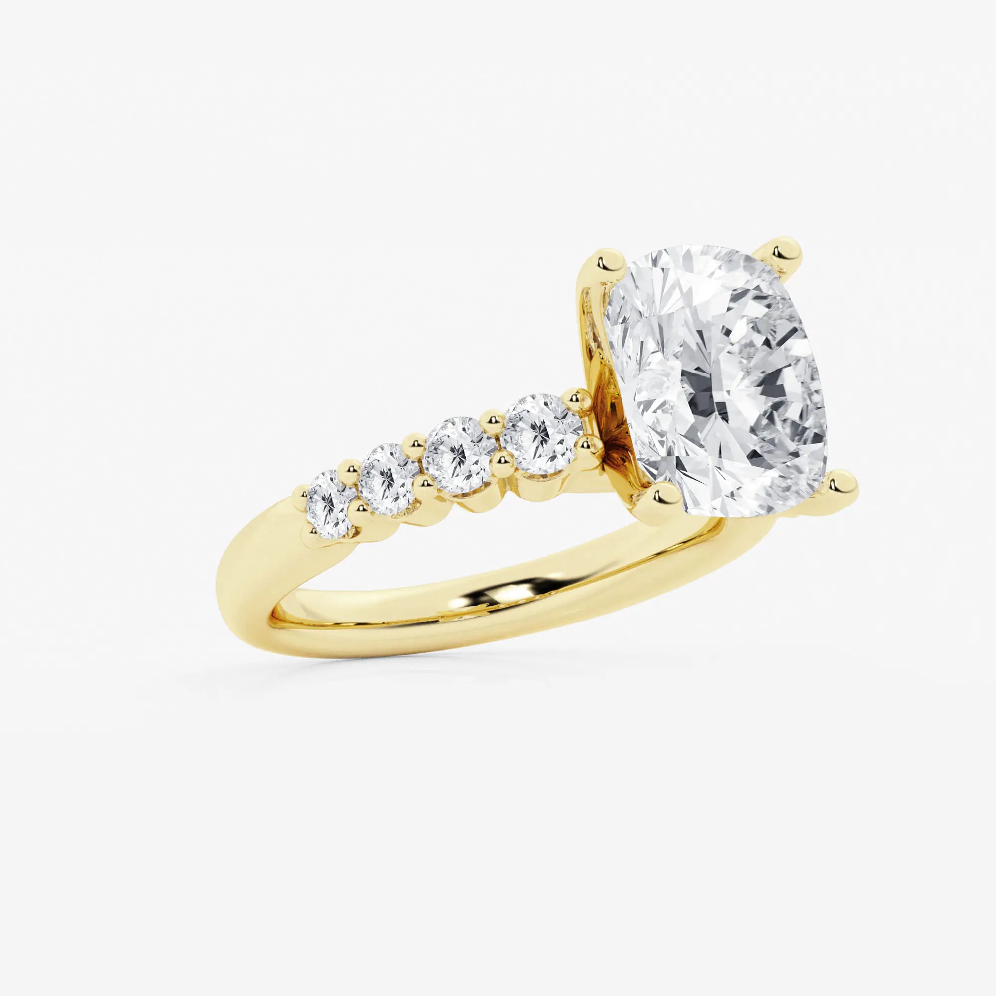 Liora Elongated Cushion Lab-Grown Diamond Graduated Engagement Ring