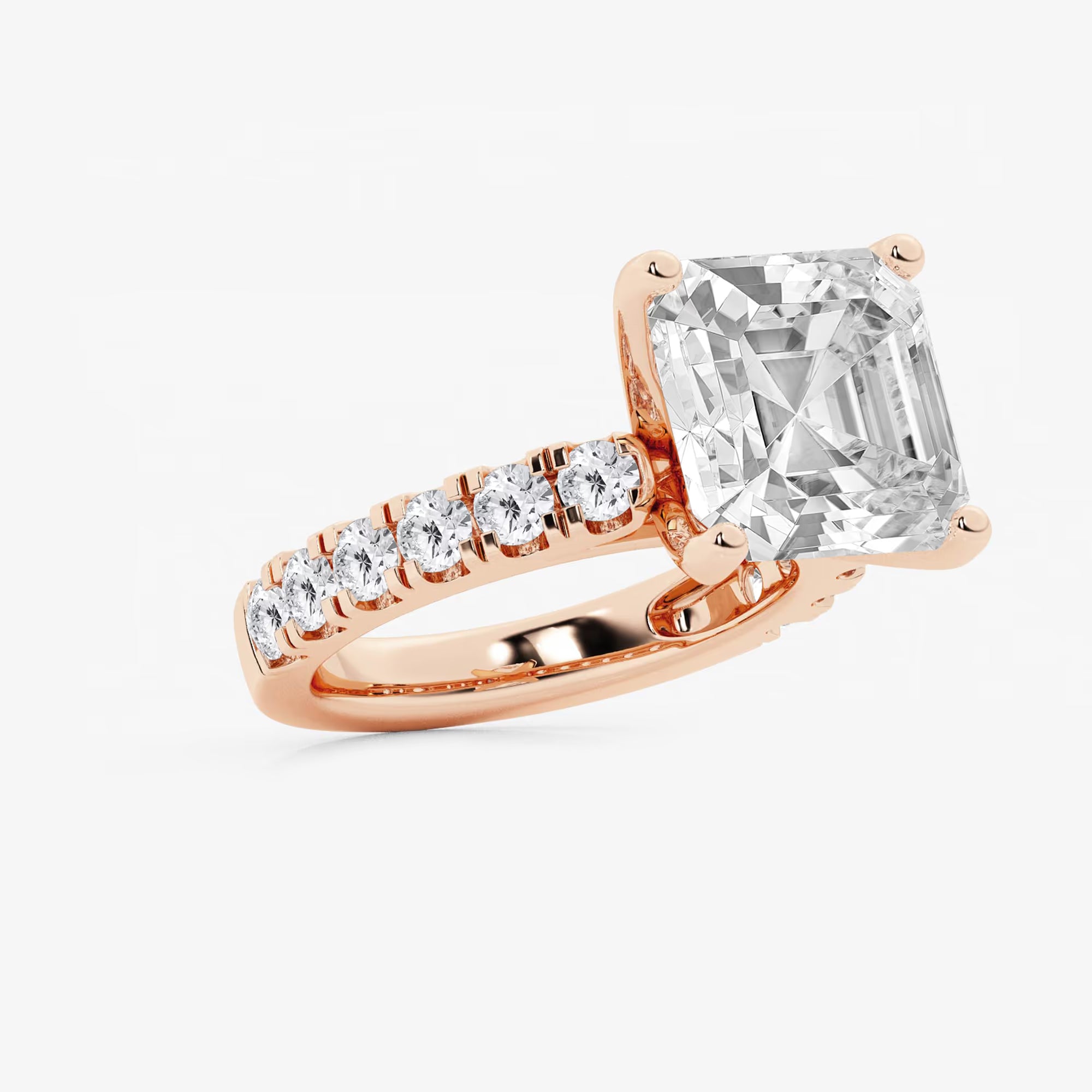 Elegant Side Stone Bridal Ring