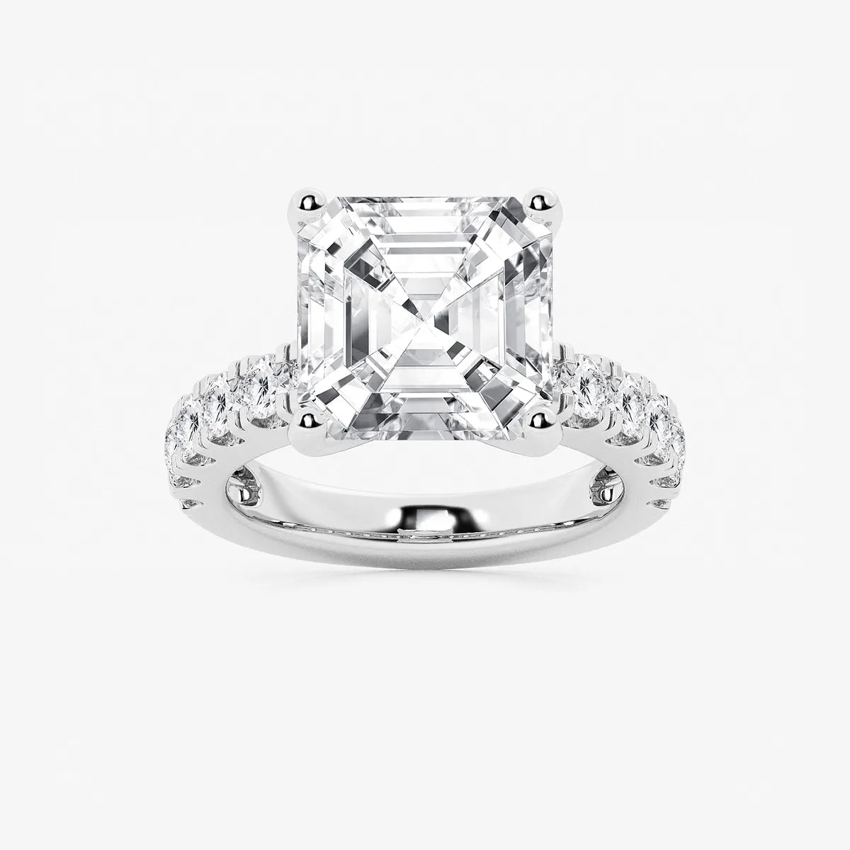 Elegant Side Stone Bridal Ring