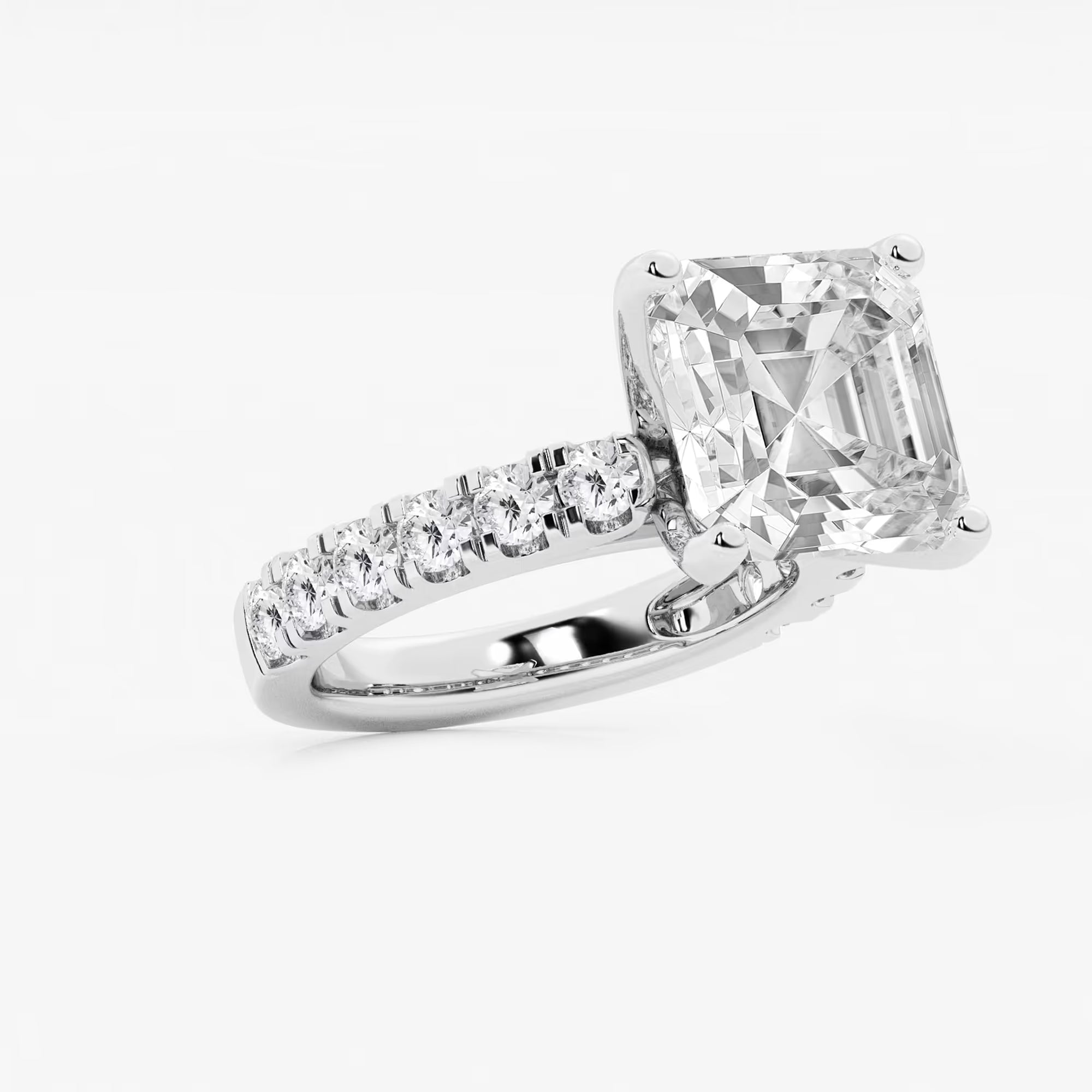 Elegant Side Stone Bridal Ring