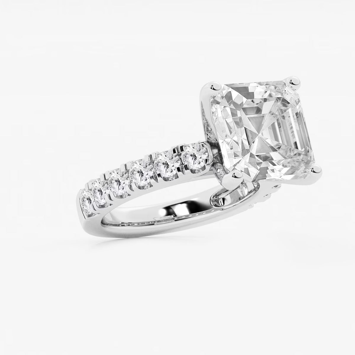 Elegant Side Stone Bridal Ring