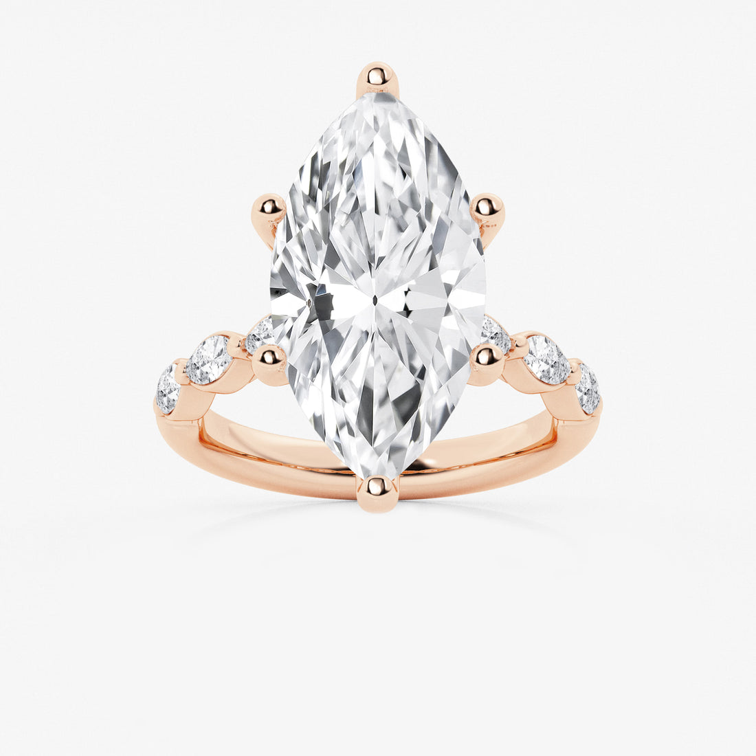 Elowen Marquise Lab-Grown Diamond Station Engagement Ring