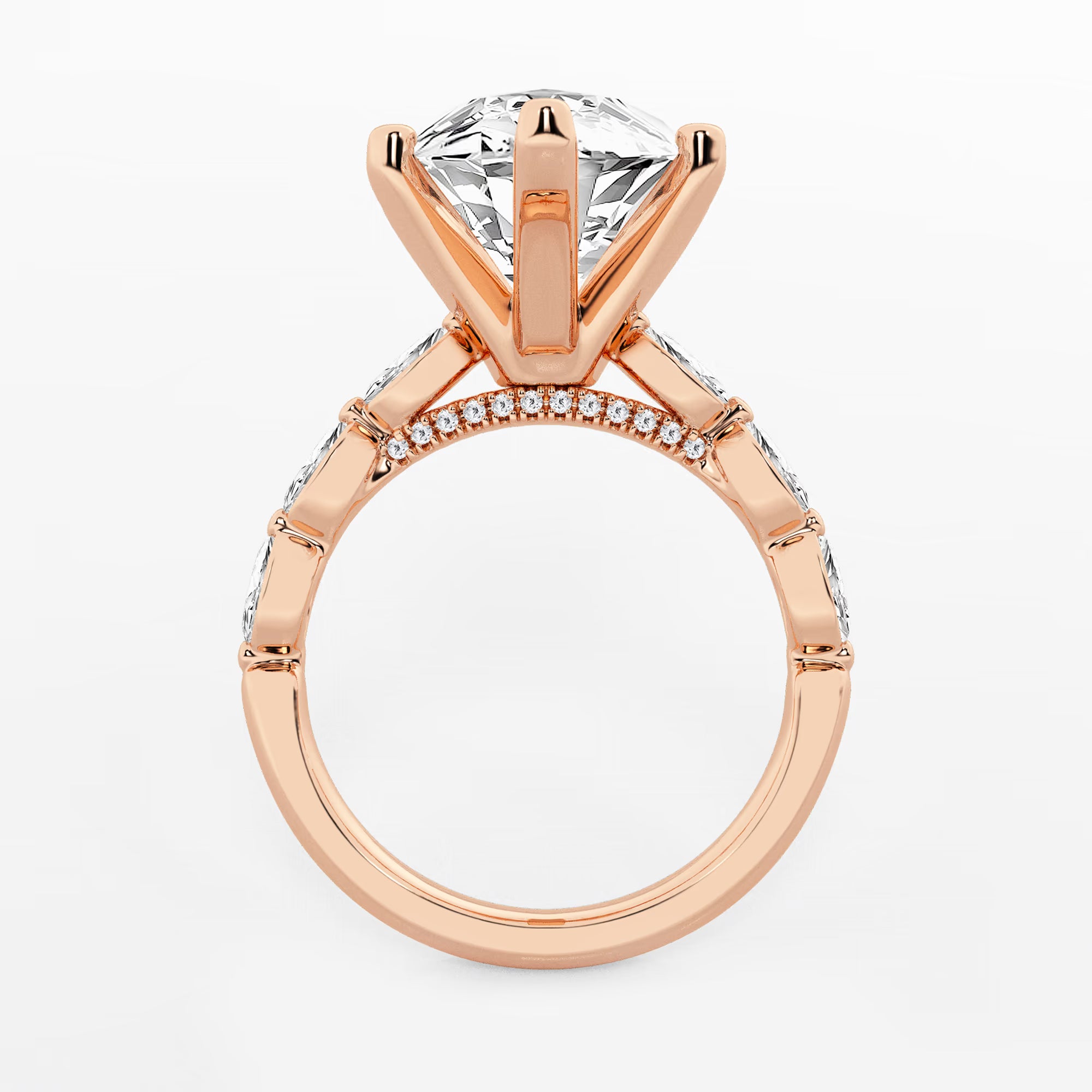 Elowen Marquise Lab-Grown Diamond Station Engagement Ring