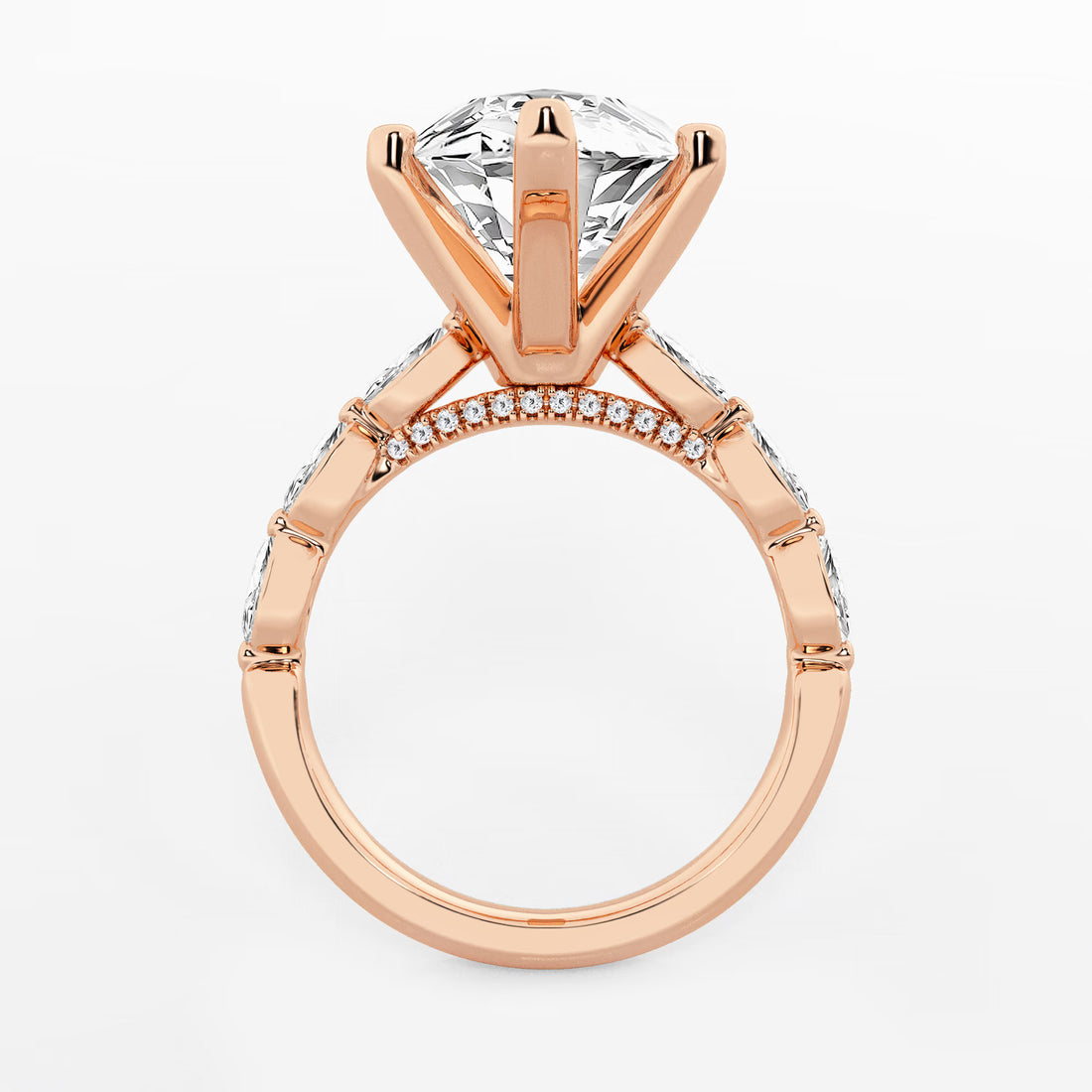 Elowen Marquise Lab-Grown Diamond Station Engagement Ring