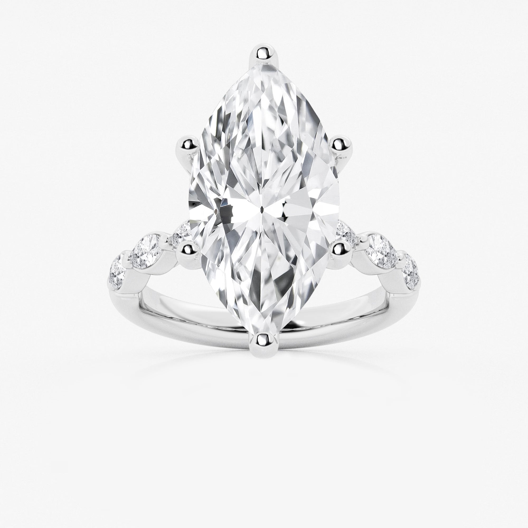 Elowen Marquise Lab-Grown Diamond Station Engagement Ring