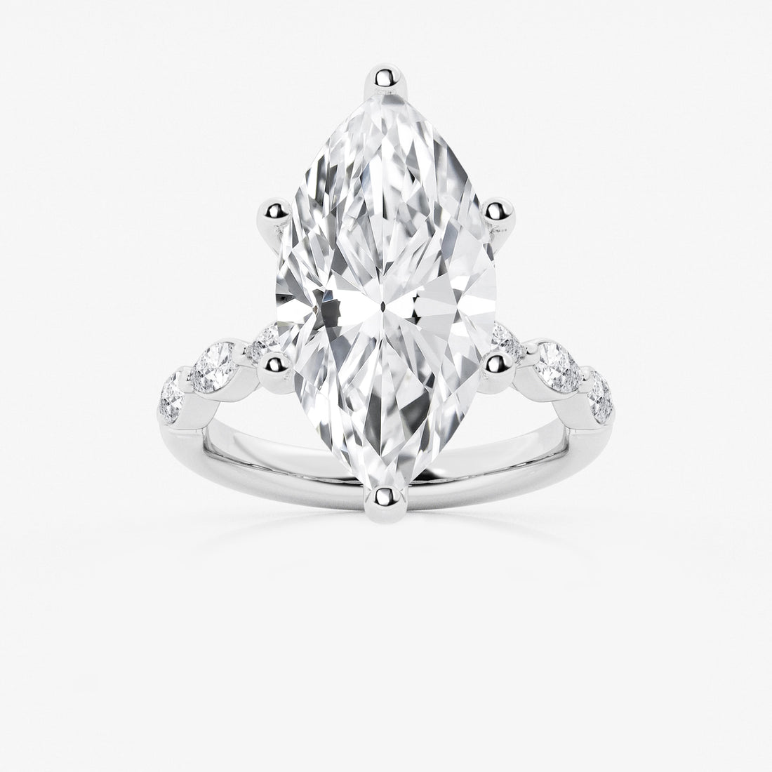 Elowen Marquise Lab-Grown Diamond Station Engagement Ring