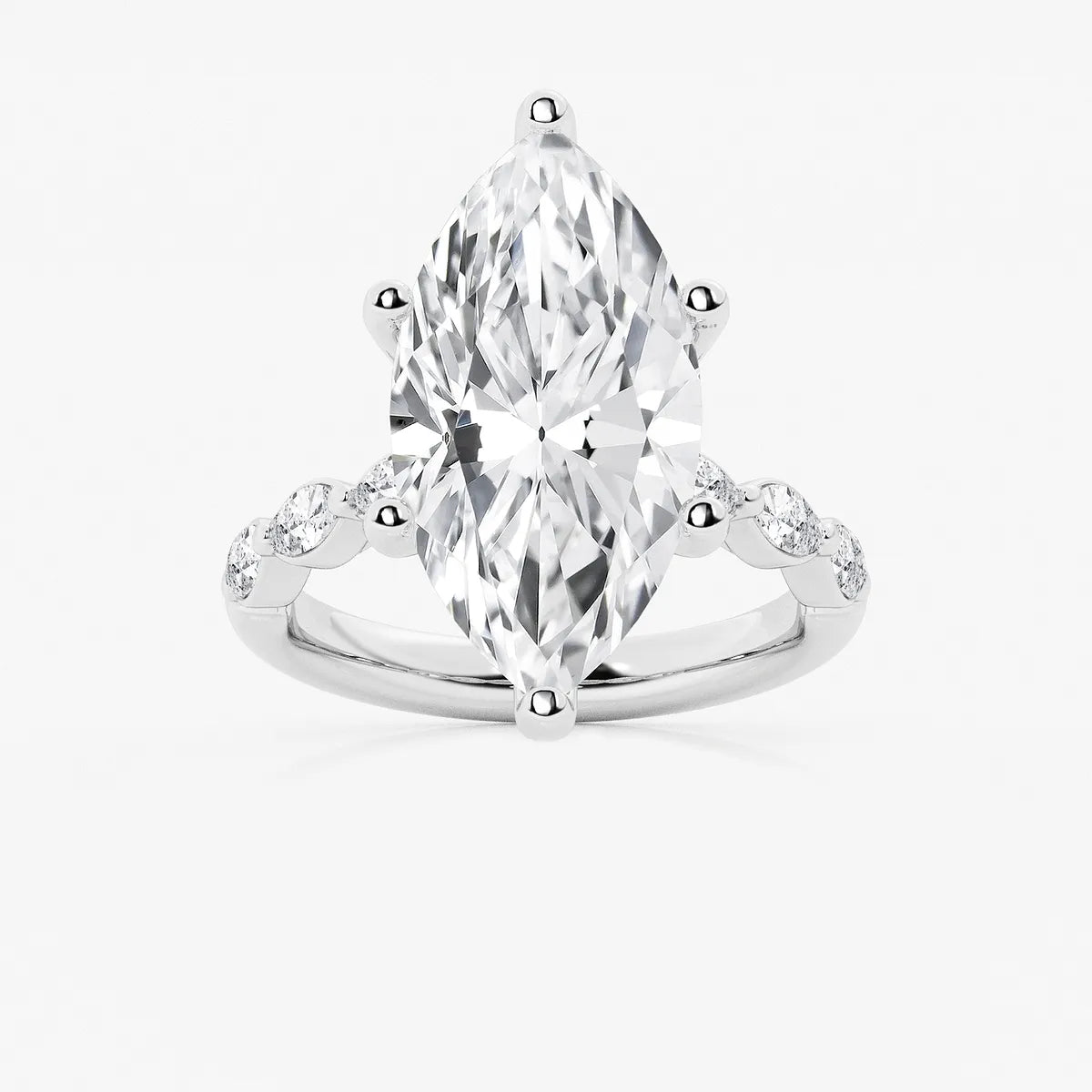 Elowen Marquise Lab-Grown Diamond Station Engagement Ring