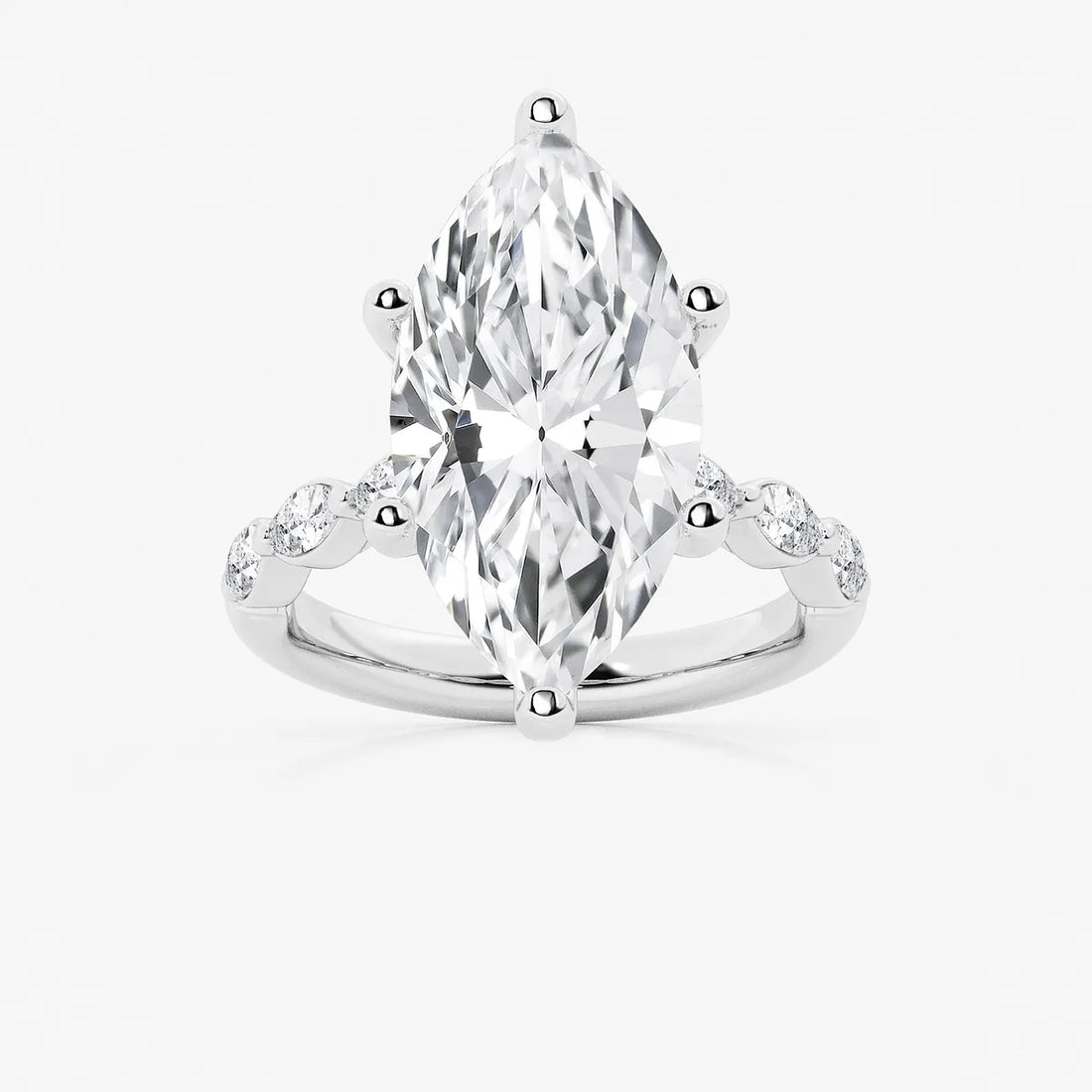 Elowen Marquise Lab-Grown Diamond Station Engagement Ring