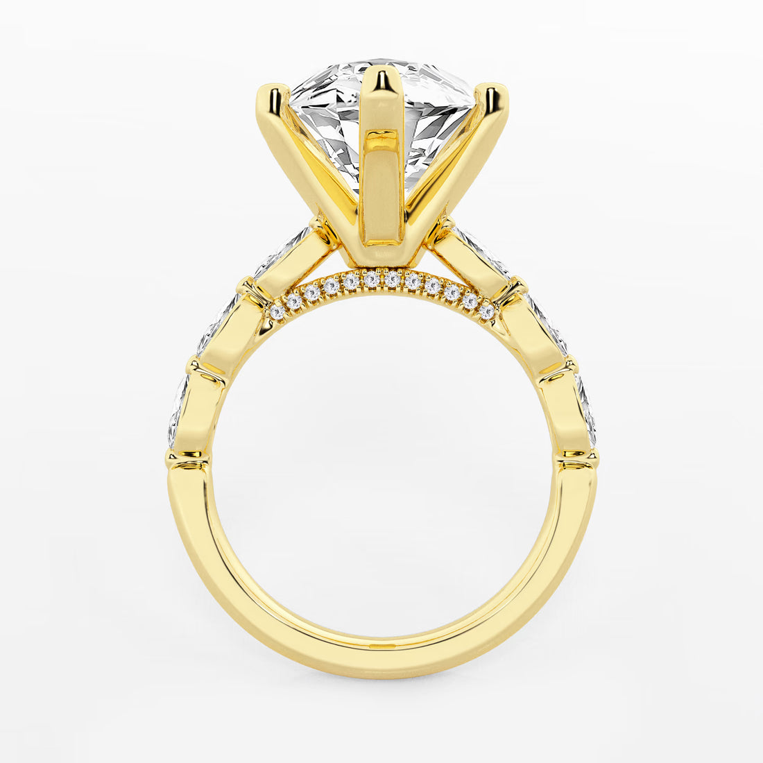 Elowen Marquise Lab-Grown Diamond Station Engagement Ring