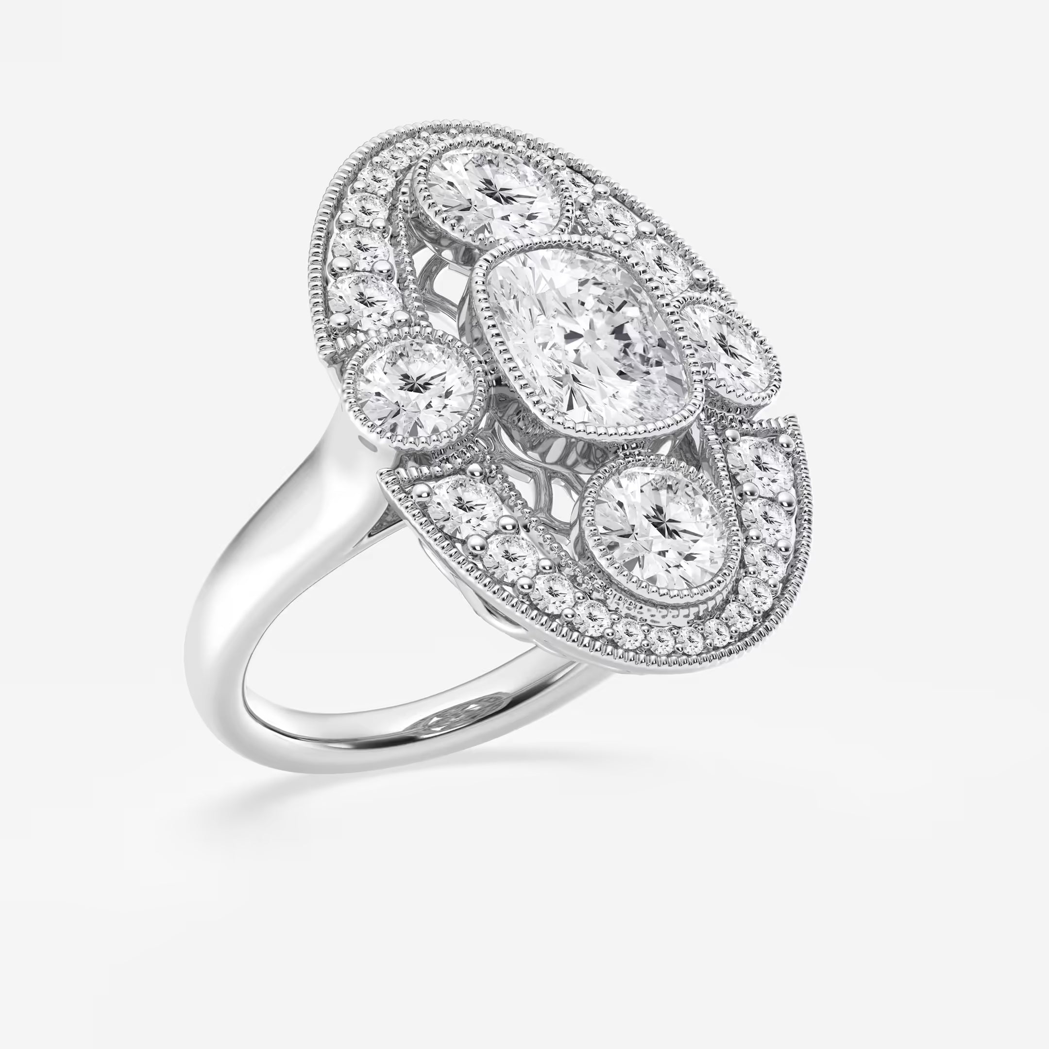 Aurielle Vintage-Inspired Cushion Lab-Grown Diamond Bezel Engagement Ring