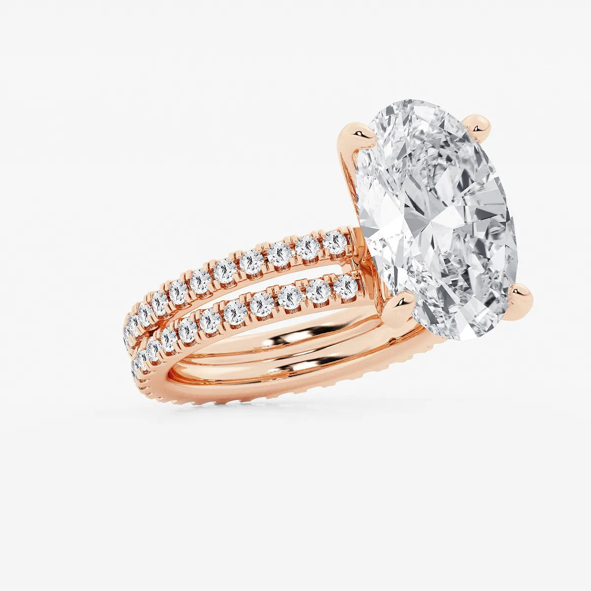 Oval Cut Solitaire Bridal Ring Set