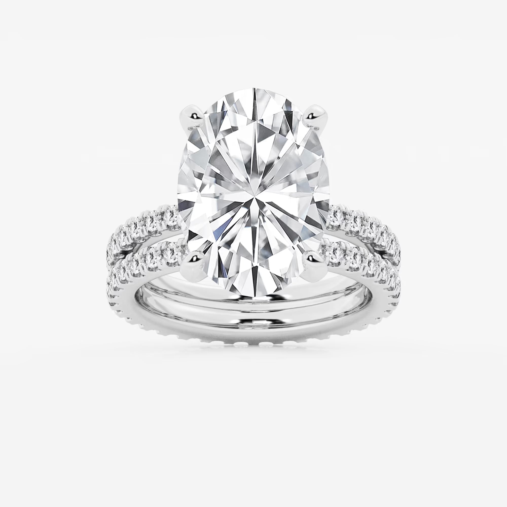 Oval Cut Solitaire Bridal Ring Set