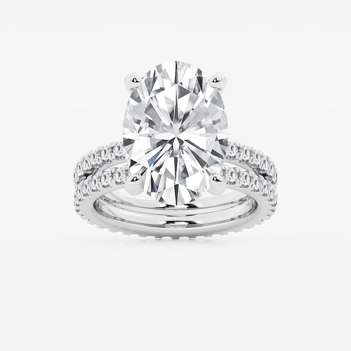 Oval Cut Solitaire Bridal Ring Set