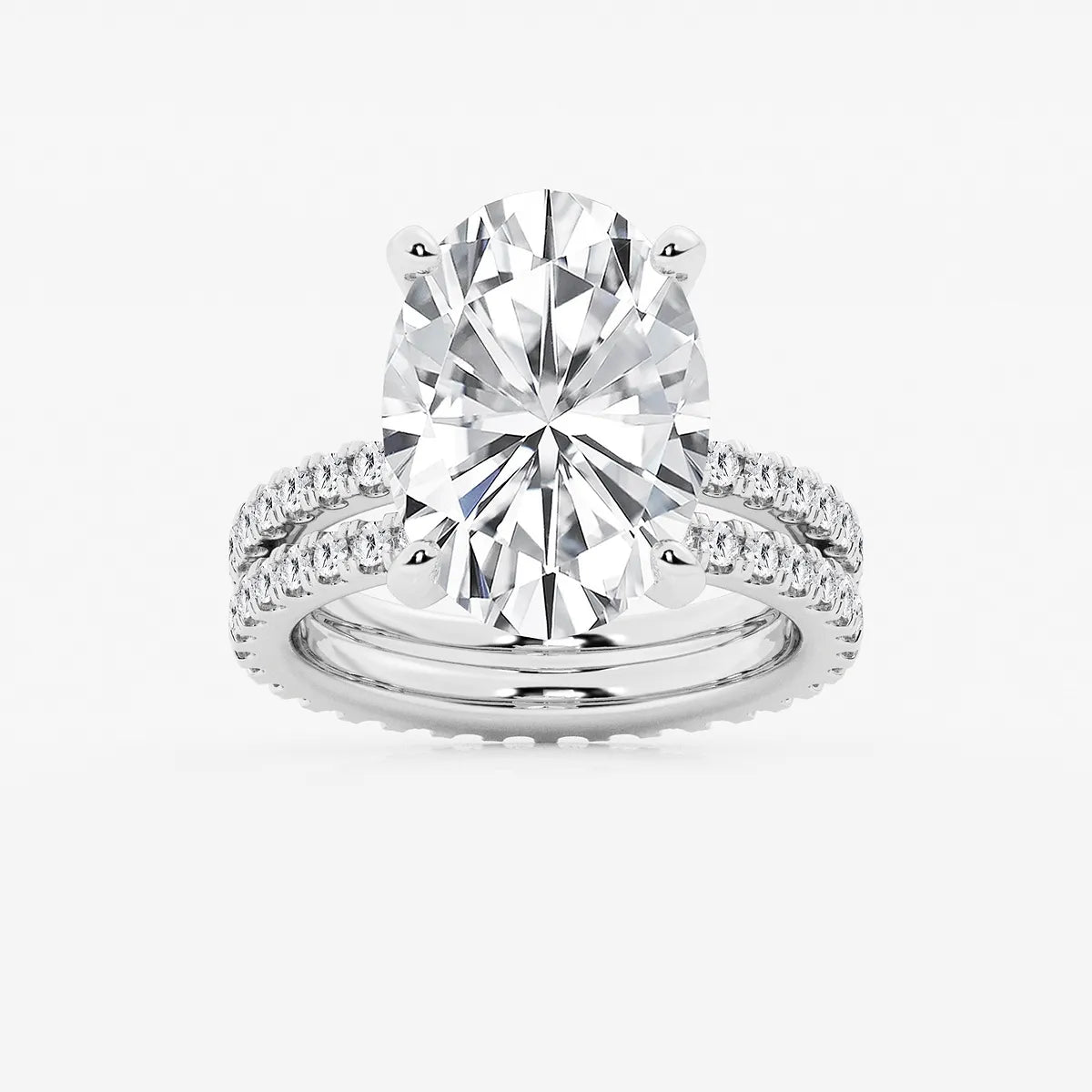 Oval Cut Solitaire Bridal Ring Set