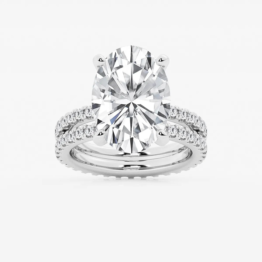 Oval Cut Solitaire Bridal Ring Set