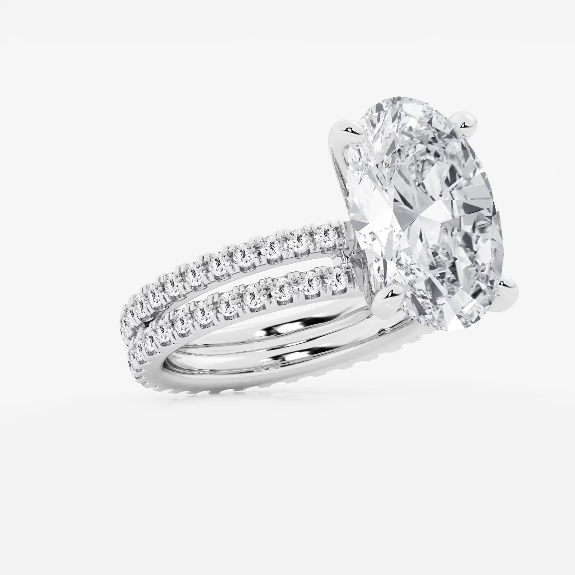Oval Cut Solitaire Bridal Ring Set