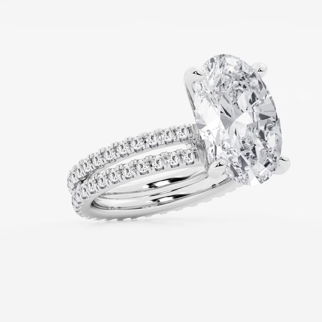 Oval Cut Solitaire Bridal Ring Set