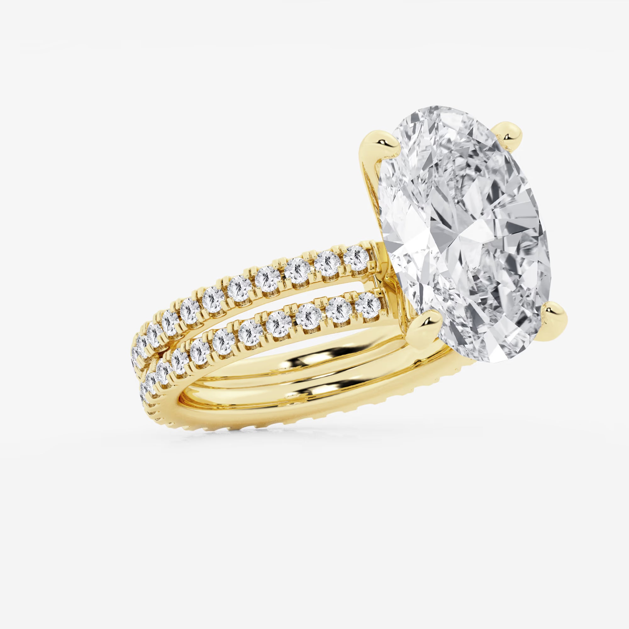 Oval Cut Solitaire Bridal Ring Set