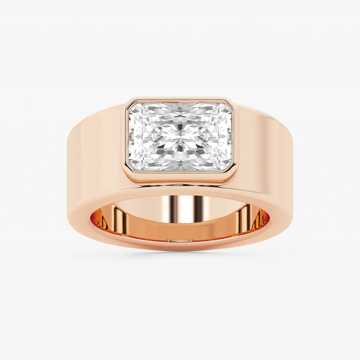 Boldara Radiant Lab-Grown Diamond East-West Bezel Cigar Band