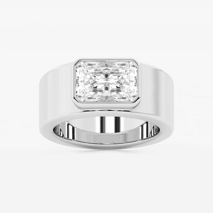 Boldara Radiant Lab-Grown Diamond East-West Bezel Cigar Band