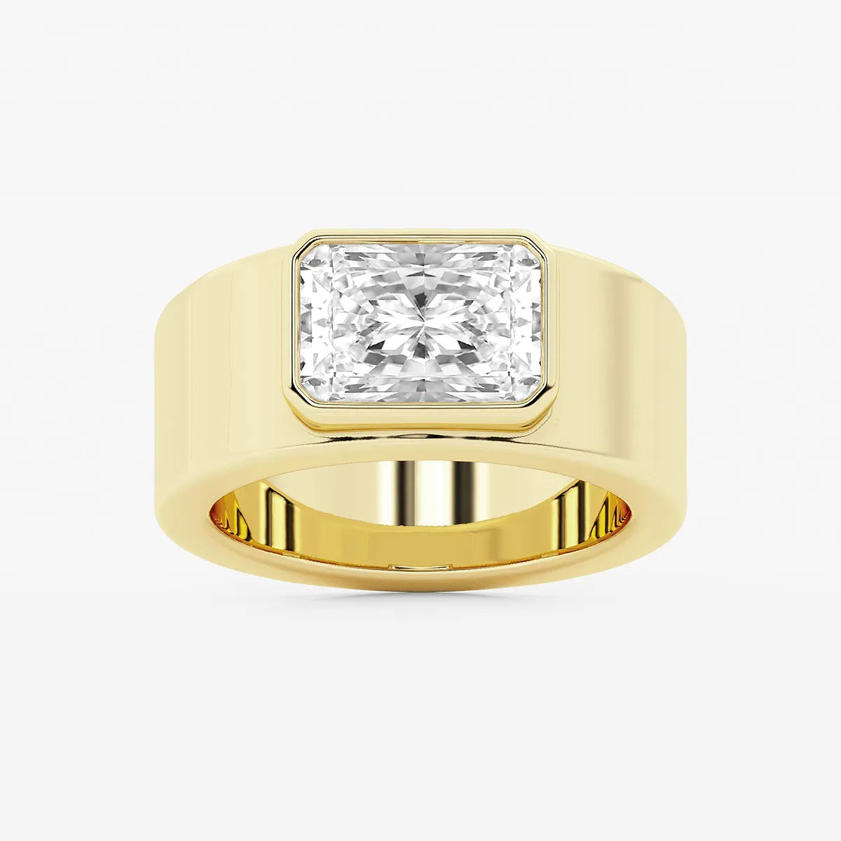 Boldara Radiant Lab-Grown Diamond East-West Bezel Cigar Band