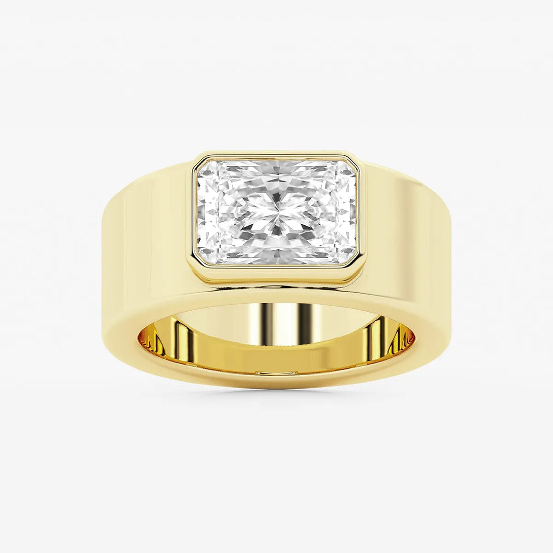 Boldara Radiant Lab-Grown Diamond East-West Bezel Cigar Band