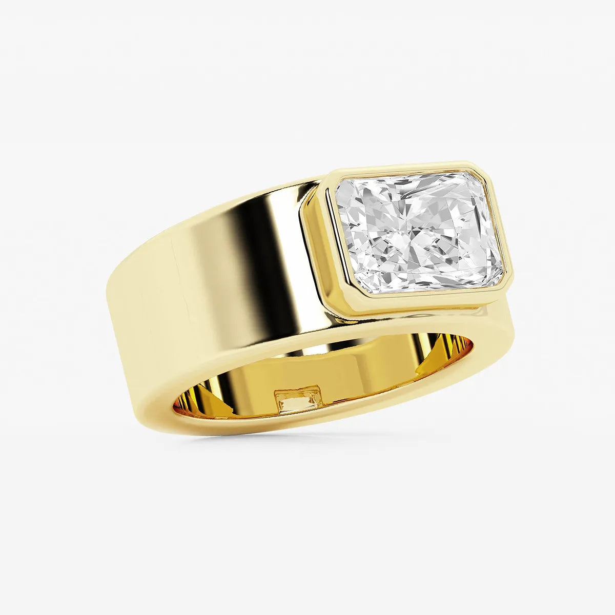 Boldara Radiant Lab-Grown Diamond East-West Bezel Cigar Band
