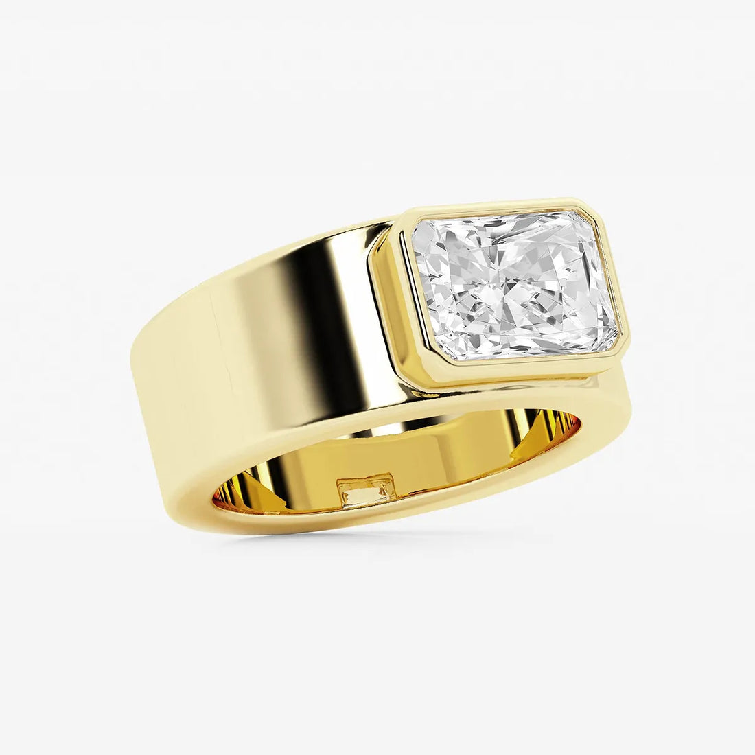 Boldara Radiant Lab-Grown Diamond East-West Bezel Cigar Band