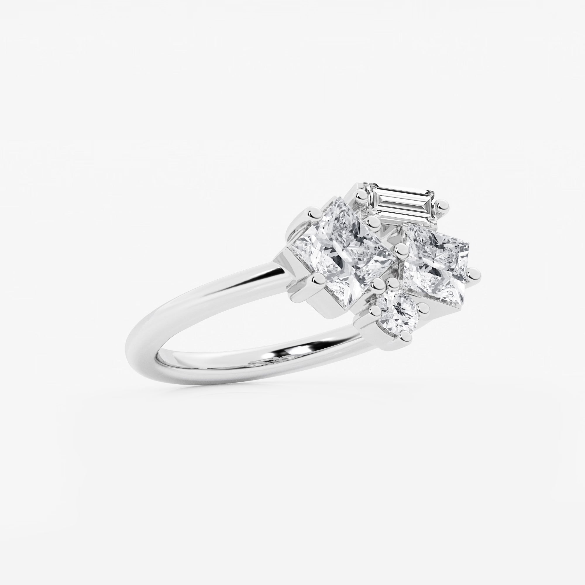 Mosaéa Multi-Shape Lab-Grown Diamond Abstract Framed Ring
