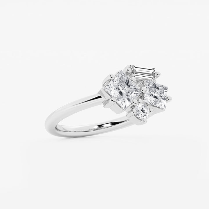 Mosaéa Multi-Shape Lab-Grown Diamond Abstract Framed Ring