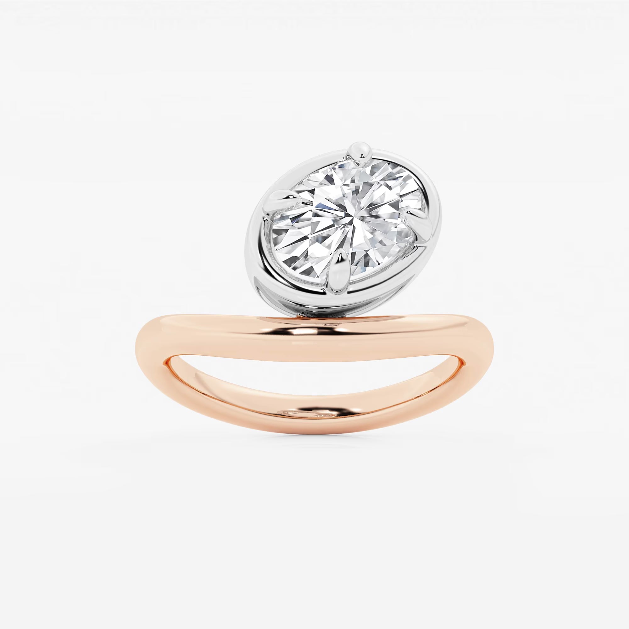 Celestia Curve Dewdrop Lab Grown Diamond Solitaire Engagement Ring