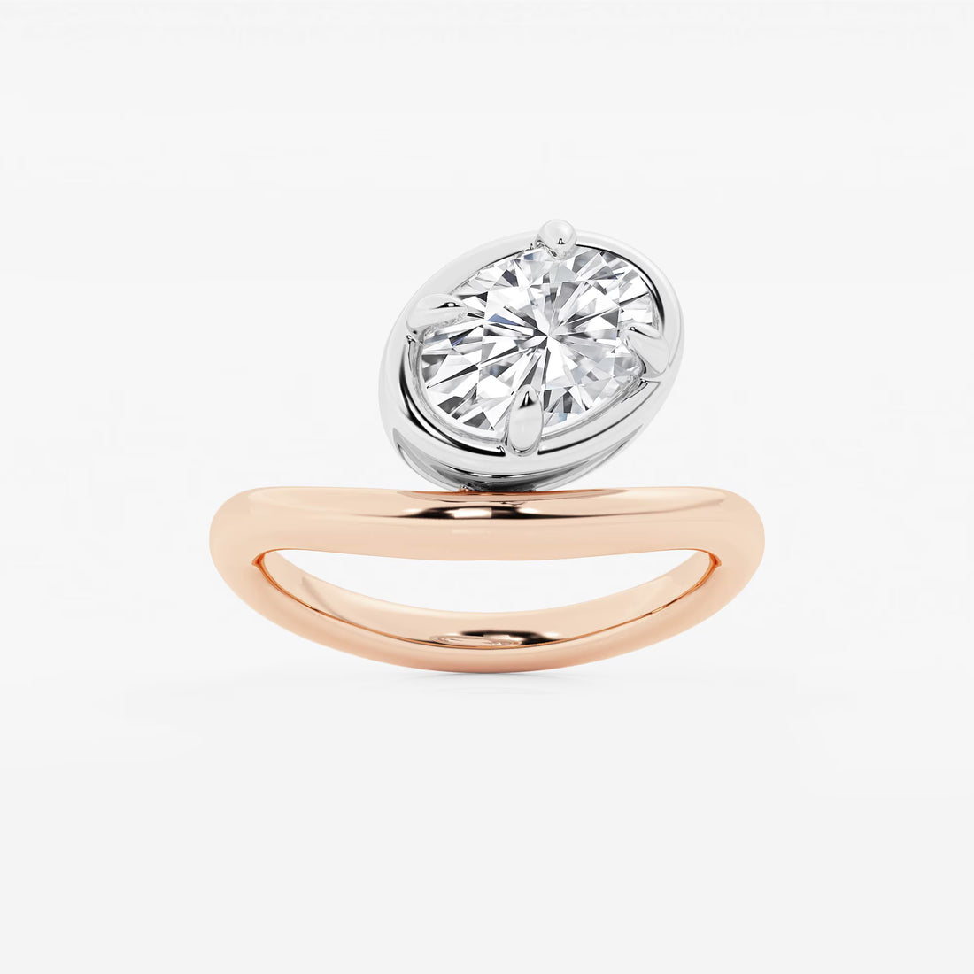 Celestia Curve Dewdrop Lab Grown Diamond Solitaire Engagement Ring