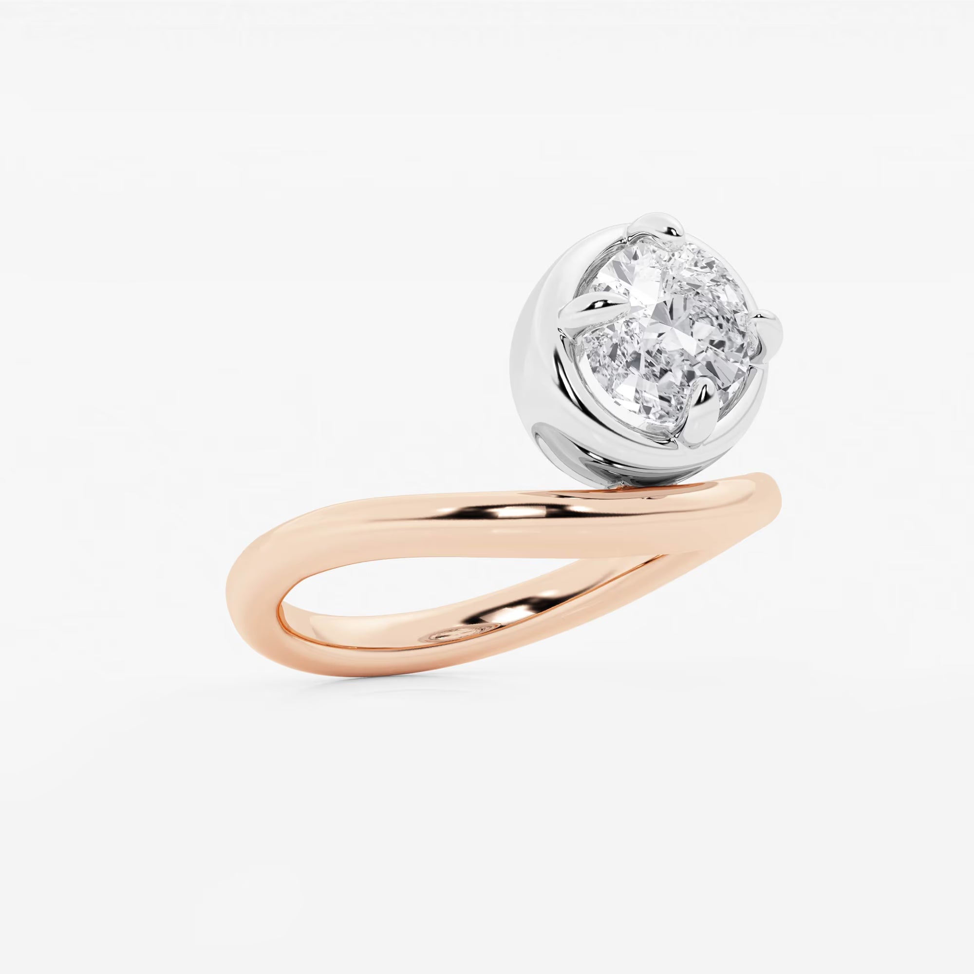 Celestia Curve Dewdrop Lab Grown Diamond Solitaire Engagement Ring