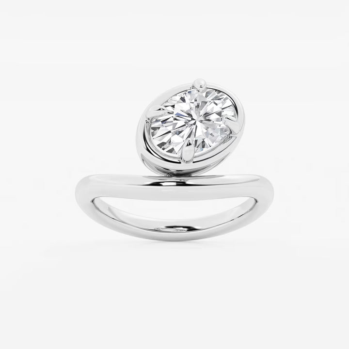 Celestia Curve Dewdrop Lab Grown Diamond Solitaire Engagement Ring