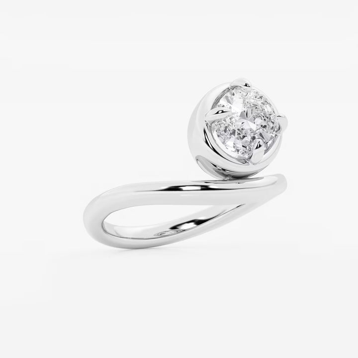 Celestia Curve Dewdrop Lab Grown Diamond Solitaire Engagement Ring