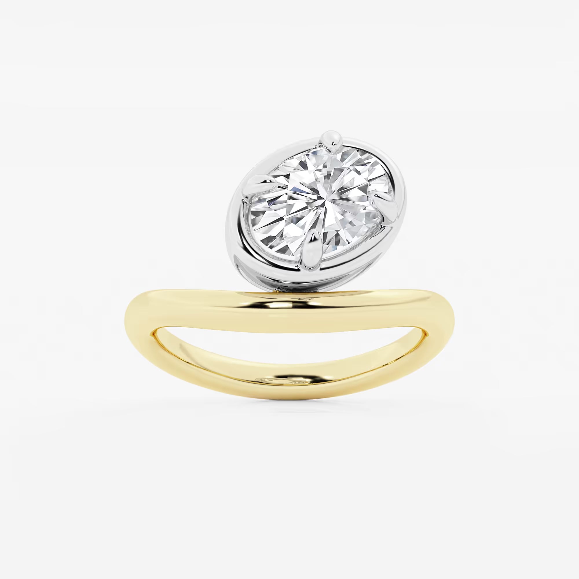 Celestia Curve Dewdrop Lab Grown Diamond Solitaire Engagement Ring