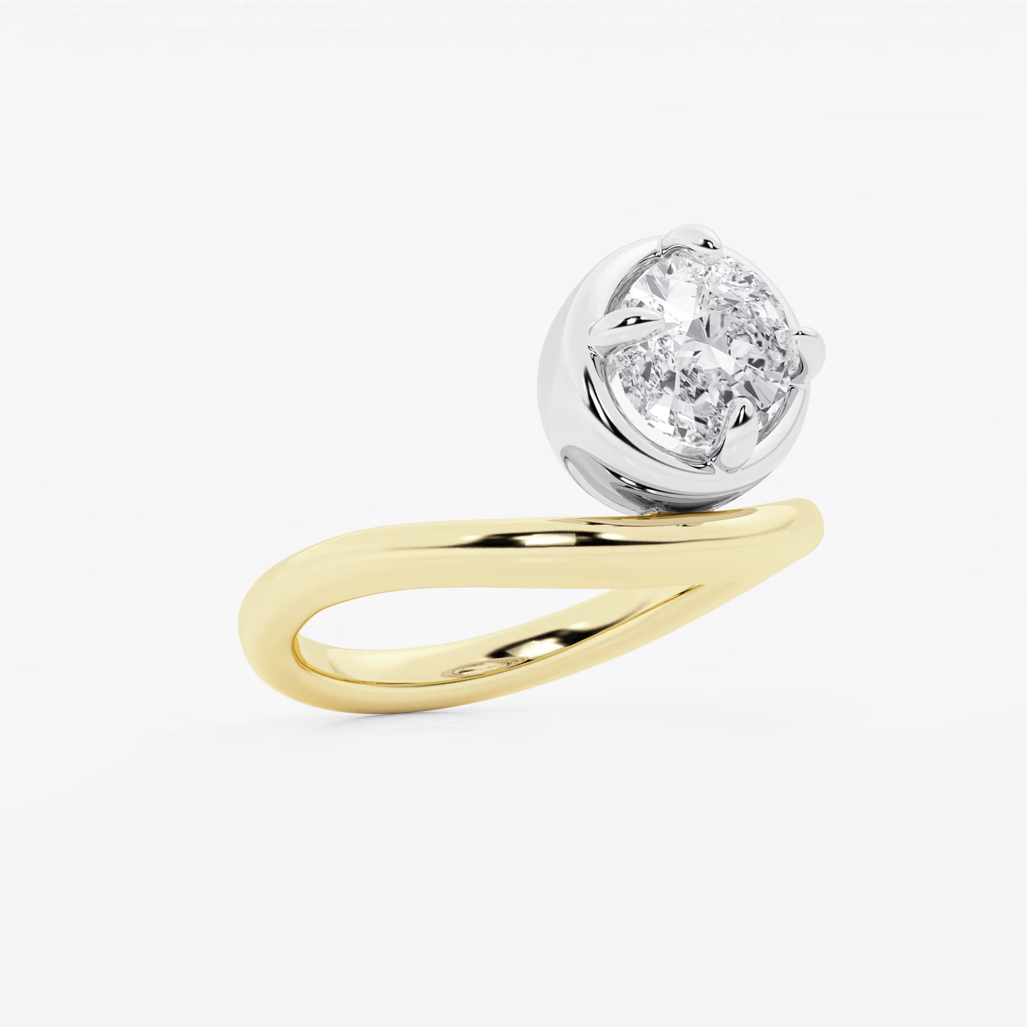 Celestia Curve Dewdrop Lab Grown Diamond Solitaire Engagement Ring