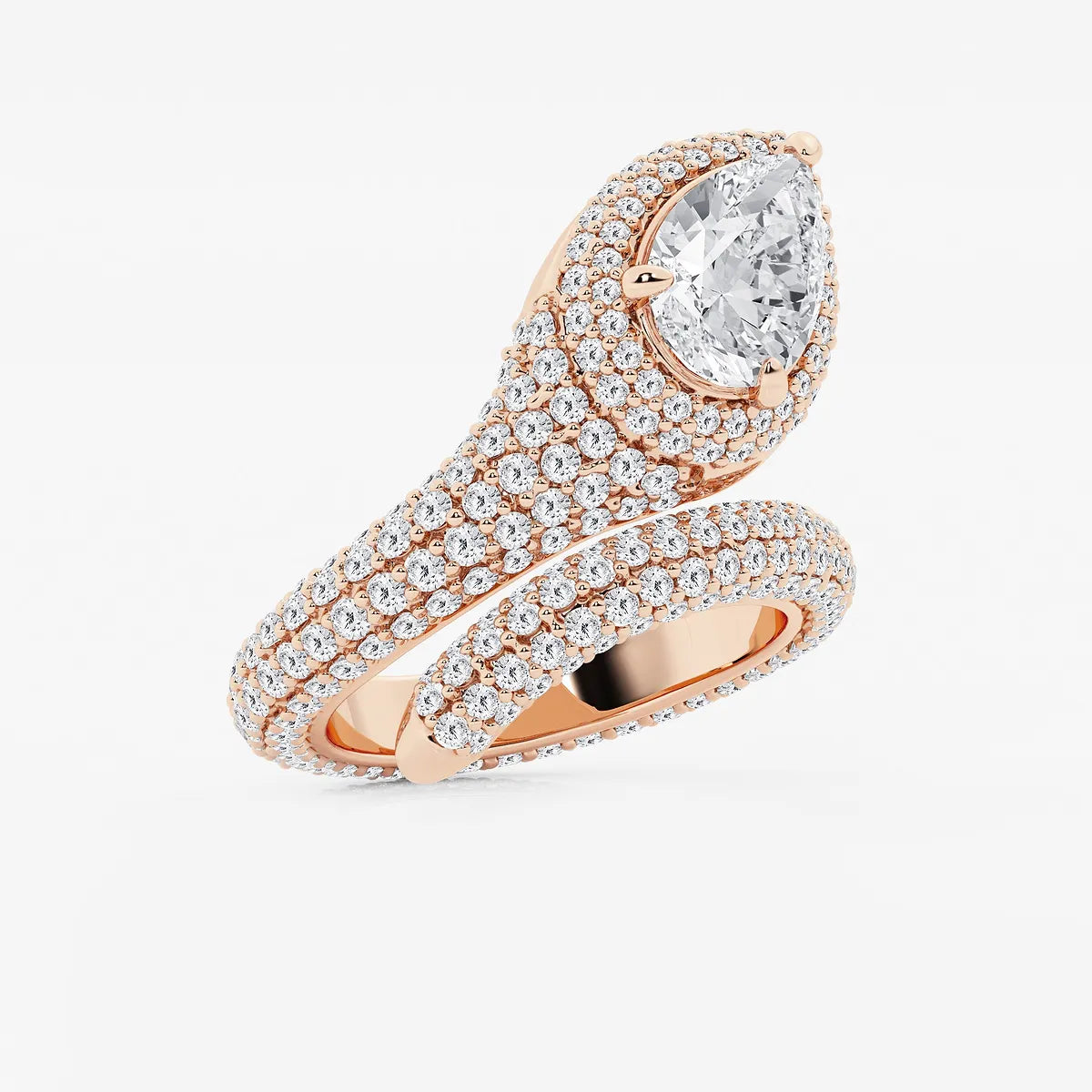 Serpentina Curve Lab-Grown Diamond Cocktail Ring