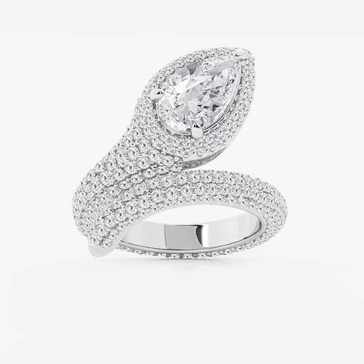 Serpentina Curve Lab-Grown Diamond Cocktail Ring